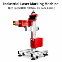 Mesin Penanda Laser Serat 1064nm Raycus Tipe Split Mesin Pengkodean Terapung 20W-100W untuk Lini Pengemasan Makanan dan Minuman Logam