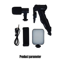 Kit de trépied Vlog de fabrication vidéo AY-49 de haute qualité avec Kits de Vlogging de microphone de lumière de remplissage LED pour trépied de Table Brocast en direct