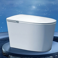 Ensemble de toilettes intelligentes automatiques avec chasse d'eau automatique, télécommande, auto-nettoyage, bidet électrique intelligent pour salle de bain