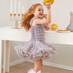 Vestidos de Tul Rosa para Bebé, Diseño de Tutú Pomposo para Fiesta de Cumpleaños, Ropa de Fiesta para Recién Nacida, Tul Suave con Volantes, Vestido de <span class=keywords><strong>Princesa</strong></span> para Niña - Product Image 3