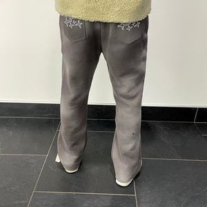 Pantalon de survêtement évasé décontracté pour homme, taille élastique mi-haute, en molleton de coton, avec étiquettes personnalisées, fabrication OEM - Product Image 6