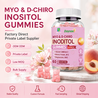 Gummies d'Inositol pour l'Équilibre Hormonal Féminin, Rapport 40:1 Myo-D-Chiro, Sans Sucre, Soutien Ovarien, OEM ODM Marque Privée Vente en Gros