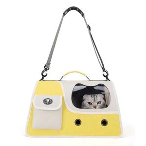 Portable <b>Pet</b> <b>Carrier</b> Large Capacity Breathable Oxford Cat Dog Backpack for Outings Yellow Green Black - Product Image 3