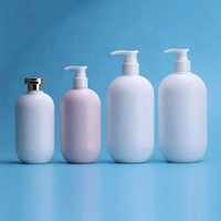 Nouvelle bouteille de shampoing en plastique unique à presser de 500 ml, emballage de gel douche à marque privée, emballage de soins de la peau avec impression sérigraphique