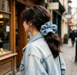 Chouchou pour cheveux bleu imprimé léopard, doux et <span class=keywords><strong>élastique</strong></span>, pour <span class=keywords><strong>queue</strong></span> <span class=keywords><strong>de</strong></span> <span class=keywords><strong>cheval</strong></span>, élégant, accessoire <span class=keywords><strong>de</strong></span> coiffure pour femme, OEM - Product Image 4
