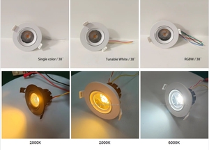 Đèn downlight Benory 8w 24v Dali Dt8 điều chỉnh màu trắng 2000-6000k điện áp không đổi, điều chỉnh độ sáng Dali, Cob <span class=keywords><strong>Rgbw</strong></span> Dmx512, đèn downlight thông minh Loxone - Product Image 5