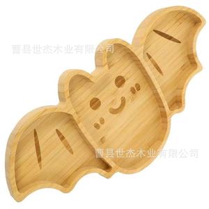 Bandeja de madera Shijie para Halloween, plato para refrigerios, bandeja de madera maciza para servir frutas, decorativa para mesa - Product Image 4