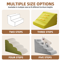 Escalier personnalisé de luxe en mousse à mémoire de forme pour chien rampe pour animaux de compagnie marches pour chat avec couverture amovible étanche OEM ODM