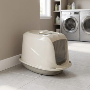 Italian Premium Hygienic Odor Control <b>Cat</b> Litter <b>Box</b> with Cover Easy to Clean and Durable Rectangle Shape <b>Cat</b> Accessories - Product Image 2
