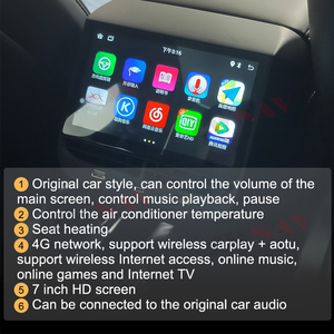 ที่นั่งด้านหลังรถยนต์ระบบบลูทูธ,เครื่องเล่นมัลติมีเดีย AirPlay หน้าจอสัมผัส IPS แอนดรอยด์สำหรับ Tesla รุ่น<span class=keywords><strong>3</strong></span> /Y/s/x - Product Image 2