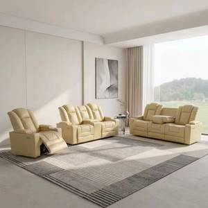 Sofá Reclinable Multifuncional de Cuero Frank con Portavasos y Almacenamiento Oculto, Ideal para Espacios Multiusos en Habitaciones de Huéspedes - Product Image 2