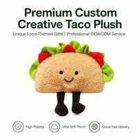 Nouveauté : Peluche en forme de taco de dessin animé, super douce, porte-clés, jouet en peluche avec coutures soignées pour la vente au détail et les cadeaux promotionnels