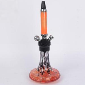 Wholesale Aluminum Alloy Single Tube Hookah Shisha Set Glass Base <strong>Bonges</strong> With Hose Tray Head Accessories - Product Image 4