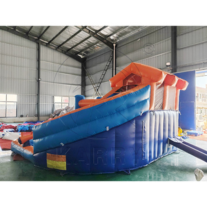 บ้านลมเป่าลม PVC แบบหนาพิเศษ พร้อมสไลเดอร์สองช่องสำหรับเด็ก ติดตั้งง่าย สวนน้ำขนาดเล็ก บ้านลมเป่าลมแบบคอมโบพร้อมบ่อบอล - Product Image 2