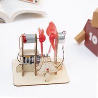 Kit de Ciencia de Generación de Energía Eólica de Madera DIY, Juguete Educativo STEM, Motor, Experimento de Conversión de Energía, Modelo de Física