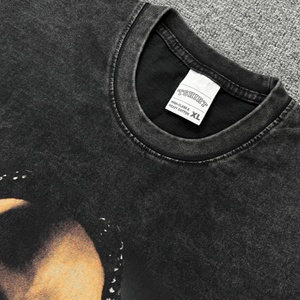 Acid Wash Cotton Custom Printed Oversized <b>Y2k</b> Breathable Heavyweight Men's T-<b>Shirt</b> - Product Image 6