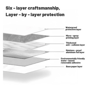 Wayon 3D hình nền mới có độ bóng cao Vàng phòng tắm phòng ngủ vỏ và dán hình nền tự dính đá cẩm thạch tường giấy tờ - Product Image 4
