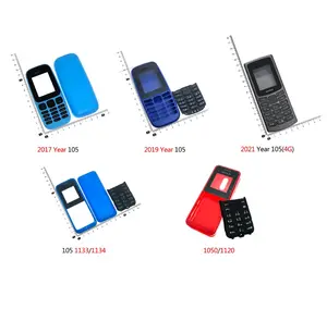 Couvercle de boîtier complet Mobile complet pour Nokia105 2017 version RM-1133 1134 106 107 108 boîtier clavier batterie arrière