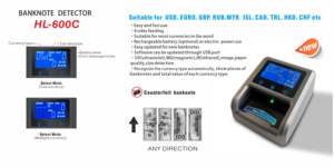 Détecteur de billets de banque HL-600C Tested ECb False Currency Detector - Product Image 2