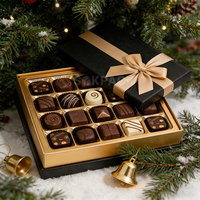 Maßgefertigte Umweltfreundliche Schokoladen-Geschenkbox aus Hartpappe Zweiteiliges Design mit Goldener Schleife Luxuriöse Baby-Nahrungsmittel-Geschenkverpackung