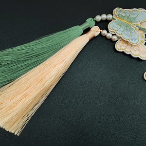 <b>Bag</b> <b>Charm</b> Korean Traditional Norigae Butterfly Pendant with Silk Tassel and Pearl, Korean Knot Traditional Ornament <b>Bag</b> <b>Charm</b> - Product Image 3