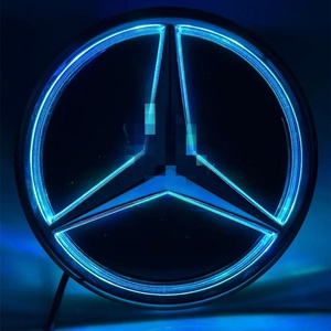Luz de Logotipo RGB para Automóviles Mercedes Benz C E GLA CLA B GLC GLE GLS, Control por Aplicación, Lámpara de Logotipo Dinámica Iluminada Automáticamente - Product Image 6