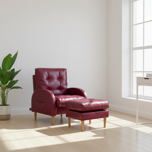 Fauteuil de cinéma maison manuel une <span class=keywords><strong>place</strong></span>, style européen moderne, revêtement en tissu de luxe avec structure métallique, design européen abordable direct usine - Product Image 3