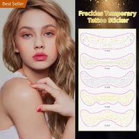 Personnalisable Temporaire Corps Art À La Mode Papier Taches De Rousseur Étanche Visage Autocollant Tatouage Stickers Inspiré Décorations Au Henné