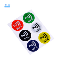 Etiqueta nfc de 13,56 mhz, RFID, impresión a color, a prueba de agua, precio