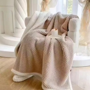 Đơn đặt hàng số lượng lớn chăn Polyester flannel Hai Mặt-ấm áp nặng, 20 màu để lựa chọn làm quà tặng mùa đông - Product Image 1