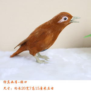 Pájaro de plumas realista hecho a mano, tamaño natural, decoración de pájaro artificial para interiores, estante de pared. - Product Image 5