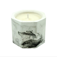 Bougie à cire de soja, pot en marbre et en pierre d'huile aromatique de luxe avec un superbe emballage