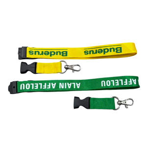 20mm Width Custom Nylon Lanyard with Metal Hook and Safety Brekaway for ID Card Holder Corporate Event and Promotional Use
