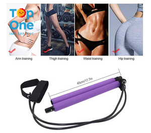 TopOne, equipo de entrenamiento de alta calidad, barra de Pilates portátil, expansor de ejercicio, palo de Yoga con banda de resistencia - Product Image 2