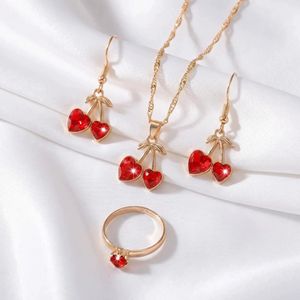 Fashion Cherry Gold Jewelry Set for Jewelry Set Shop Party <strong>Jewlery</strong> Wholesale N20230201 - Product Image 4