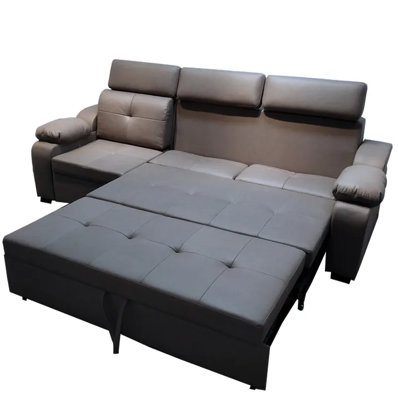 Terbaru Desain Sofa Cum Tidur Modern L Bentuk Mewah Sofa Cum Menjadi Kulit 3 Keluarga Di Ruang Tamu Sofa