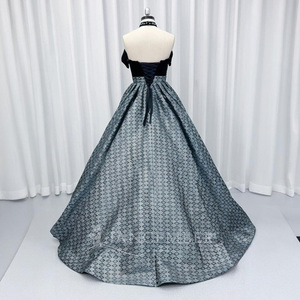 Hx144 Elegant Black Evening Dress Banquet Host Lace <b>Decoration</b> <b>Prom</b> Ball Gown Jancember - Product Image 5