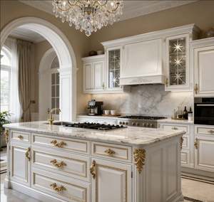 Kit de Gabinetes de Cocina RTA Personalizados, Madera Maciza Sin Acabado con Diseño de Fácil Montaje y Estantes Ajustables para Renovación del Hogar - Product Image 3