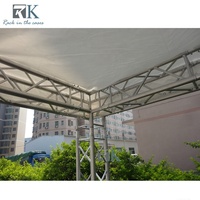 Système de treillis carré plat en aluminium avec supports de treillis de pare-soleil en toile