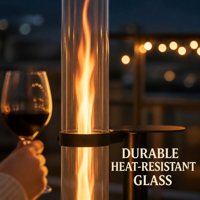 Poêle à granulés de bois d'extérieur non électrique, chauffage portable à alimentation par gravité et allumage automatique pour patio, cour et jardin