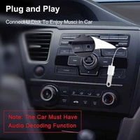 Adaptateur USB femelle vers 3.5mm mâle pour voiture Cordon audio 3.5mm mâle Prise audio auxiliaire vers USB 2.0 femelle Câble USB