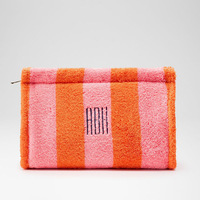 Bolsa de Mano de Tela de Rizo con Rayas Bordadas Personalizadas al por Mayor, Bolsa de Playa de Algodón, Bolsa de Viaje para Mujer