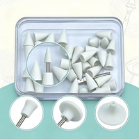 Outils de polissage pour laboratoire dentaire, têtes de polissage en caoutchouc silicone, fraises de nettoyage pour adhésifs orthodontiques, pour pièce à main dentaire à basse vitesse à angle contrarien