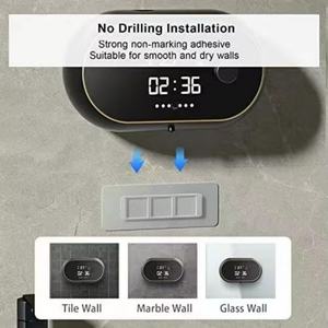Nouveau distributeur de savon liquide mural rechargeable sans contact, distributeur de savon intelligent à mousse automatique - Product Image 5