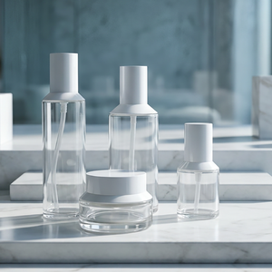 ขวดแก้วบรรจุครีมกันแดดขนาด130มล. ขวดแก้วใส่ครีมทาผิวฉลากตามสั่ง - Product Image 1