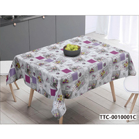 Nappe en PVC à motif floral géométrique simple, écologique, personnalisable, imperméable, anti-poussière, lavable, pour intérieur et maison
