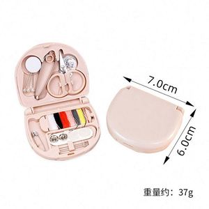 High Quality Portable Mini <b>Sewing</b> Kit Needle Thread Storage <b>Box</b> Set Made Plastic Steel Polyester Home Travel for Needlework - Product Image 2