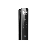 Serrure de porte intelligente moderne avec interphone audio bidirectionnel entièrement automatique, déverrouillage à distance par Wifi, sécurité domestique