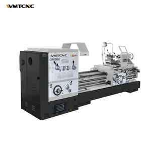 Torno manual CW6280E para oficina de metal, torno com motor convencional, máquina extra resistente