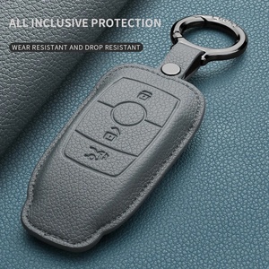 Étui de protection en cuir pour clé de voiture <span class=keywords><strong>Mercedes</strong></span> Benz Classe C G E W213 W205 E200 E260 E300 E320 <span class=keywords><strong>AMG</strong></span> CLA, accessoires pour télécommande - Product Image 2